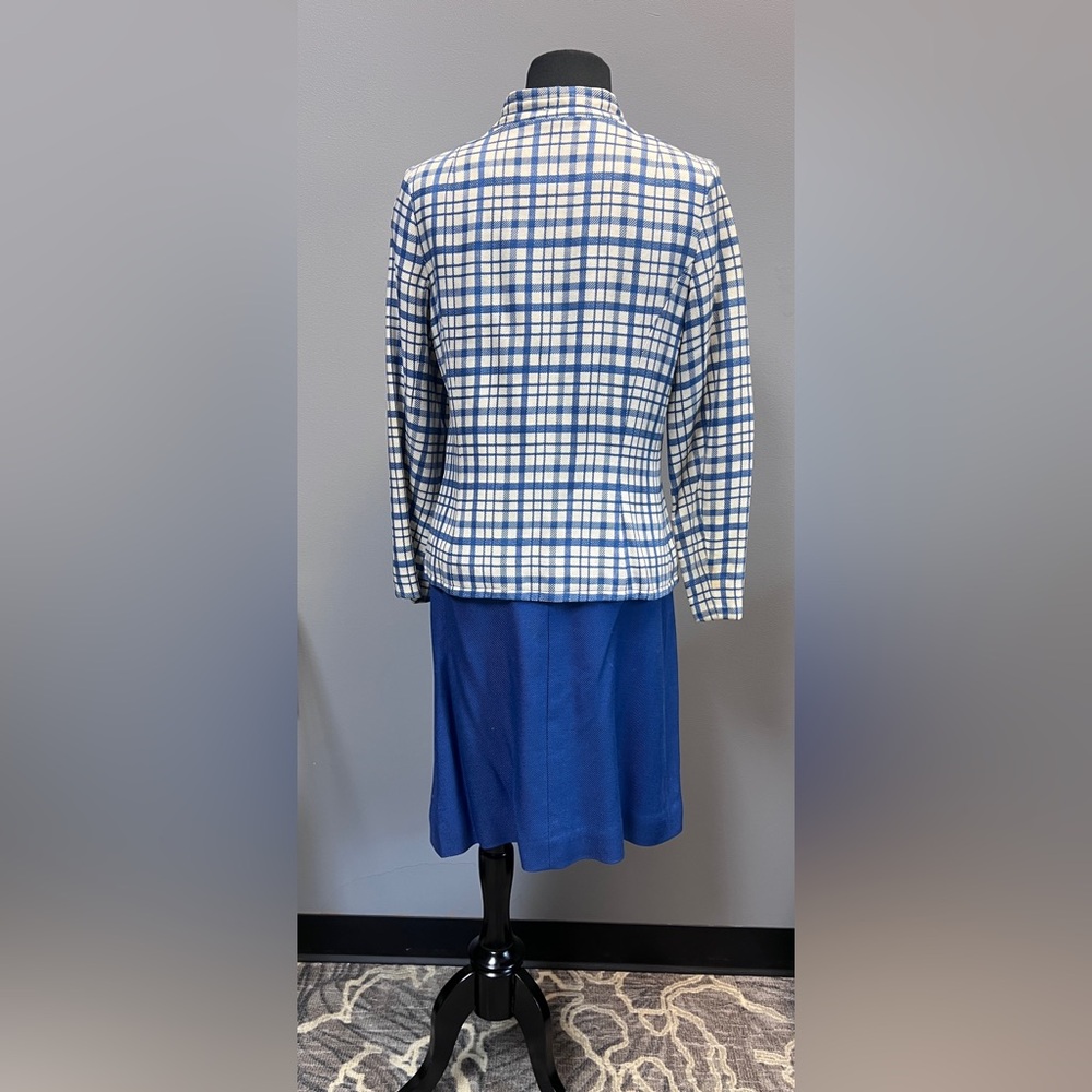 Vintage Town Set Blue and White Plaid Suit - Circa 1960s